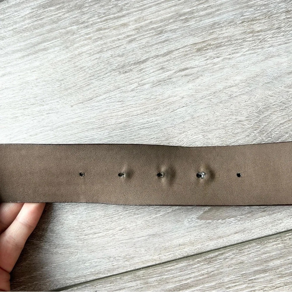 Vintage Jacob Jr Brown Leather Rhinestones Floral Buckle Belt main image 7